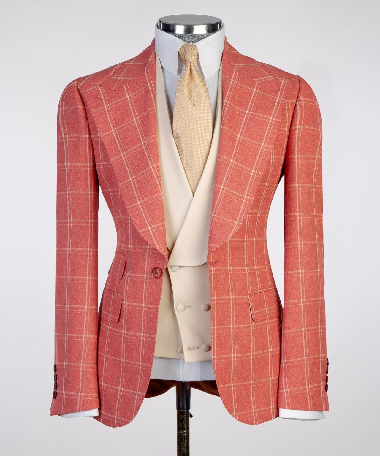 Orange check suit